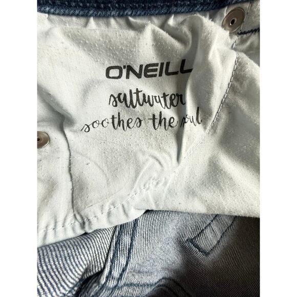 O’NEILL Womens Cody Denim Distressed Shorts Size 29 Blue Grass Wash - Picture 9 of 10